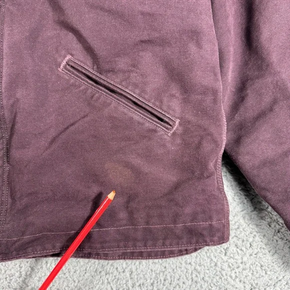 Carhartt For Women Medium Sherpa Fleece Lined Hooded Jacket Purple WJ141DWN - Picture 4 of 10